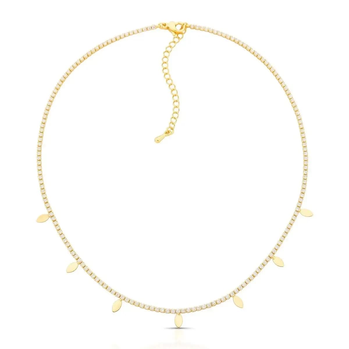 COLAR CHOKER RIVIERA DELICADA SHEETS CRAVEJADA COM ZIRCÔNIAS CRISTAIS