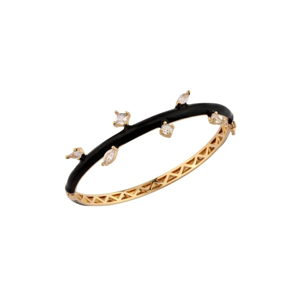 BRACELETE ESMALTADO COM PEDRAS CRISTAIS CÚBICAS