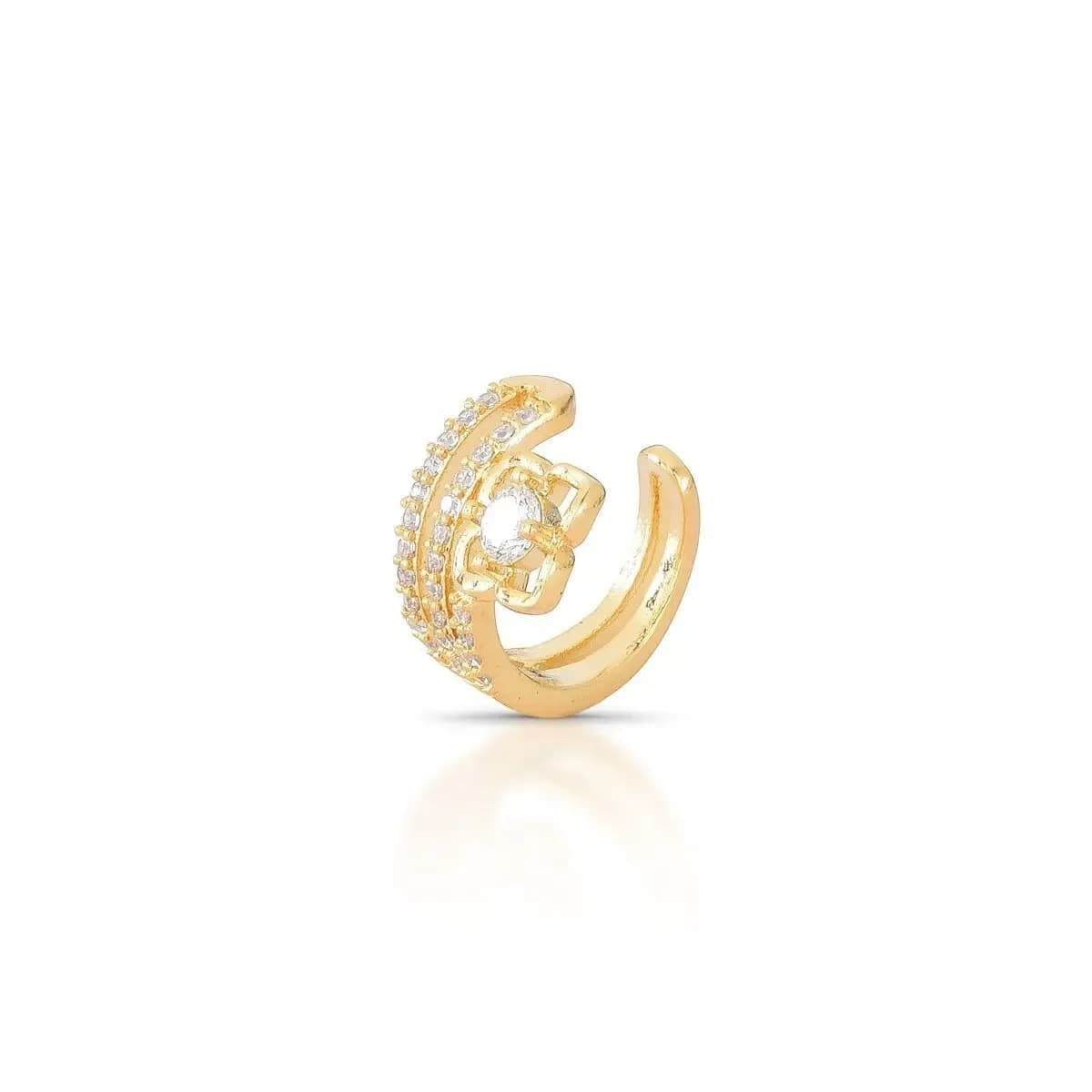 PIERCING FAKE FLORZINHA DELICADA CRAVEJADO COM ZIRCÔNIAS