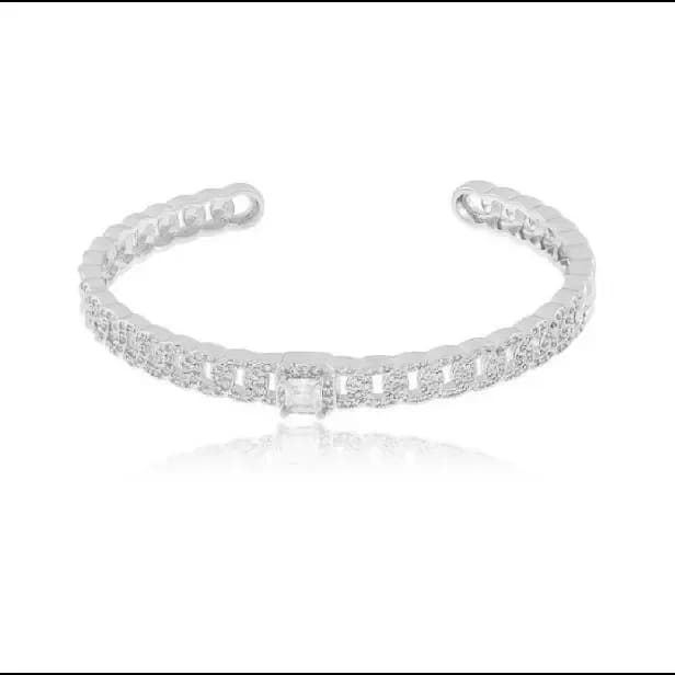 BRACELETE LADY CRAVEJADO EM MICRO ZIRCÔNIAS