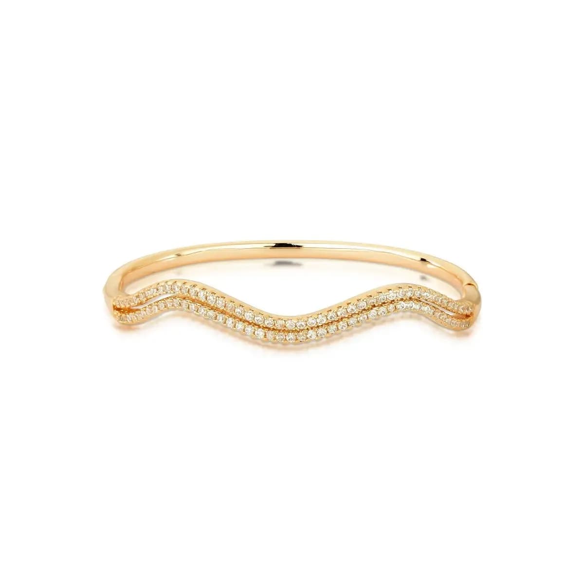 BRACELETE ONDAS DUPLAS CRAVEJADO
