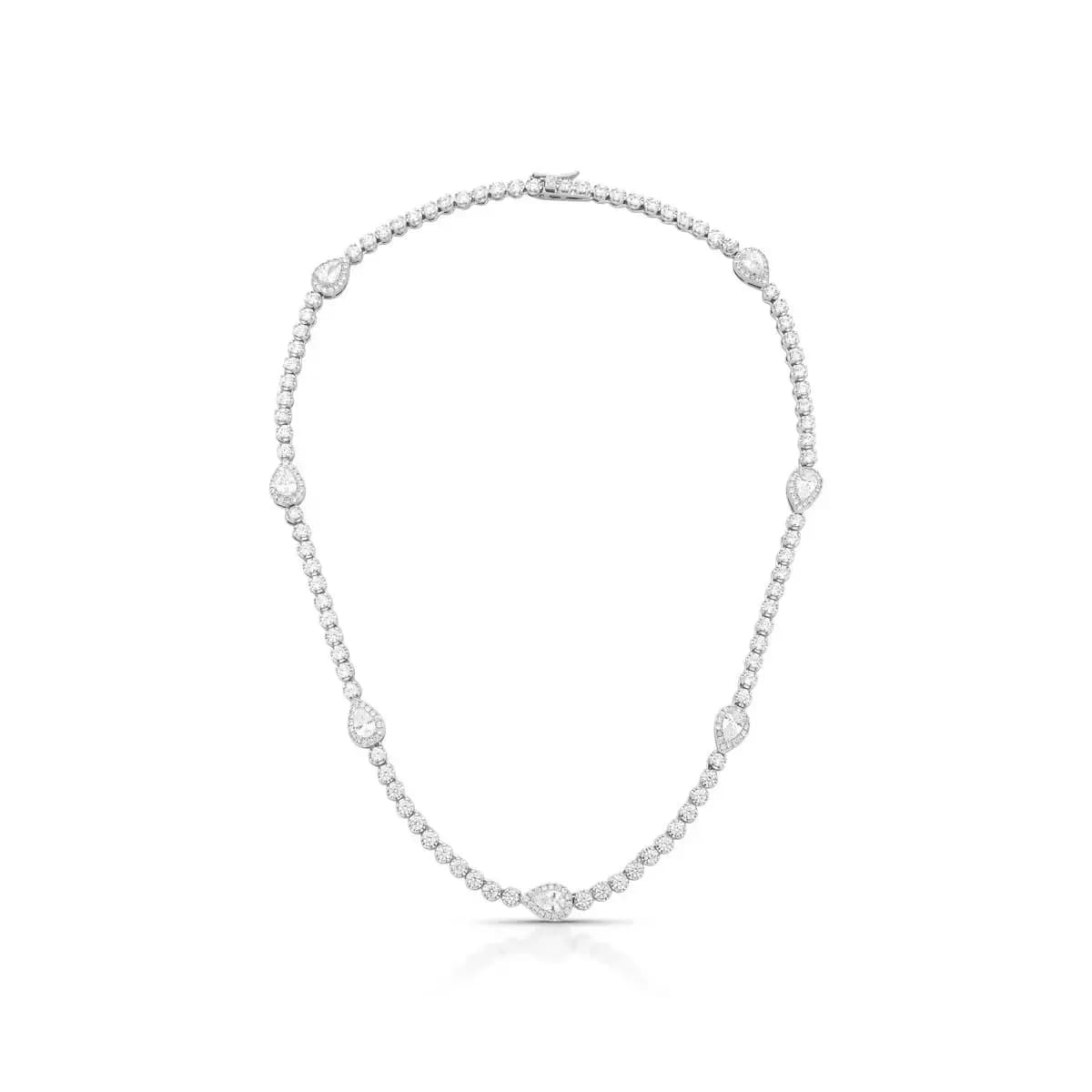 COLAR RIVIERA REDONDO 3MM ALTERNADO GOTAS 7MM-40CM/FECHO GAVETA