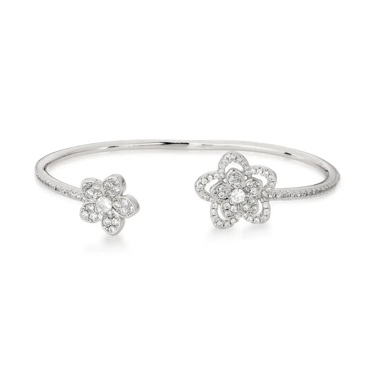 BRACELETE FLOWERS CRAVEJADO EM ZIRCONIAS