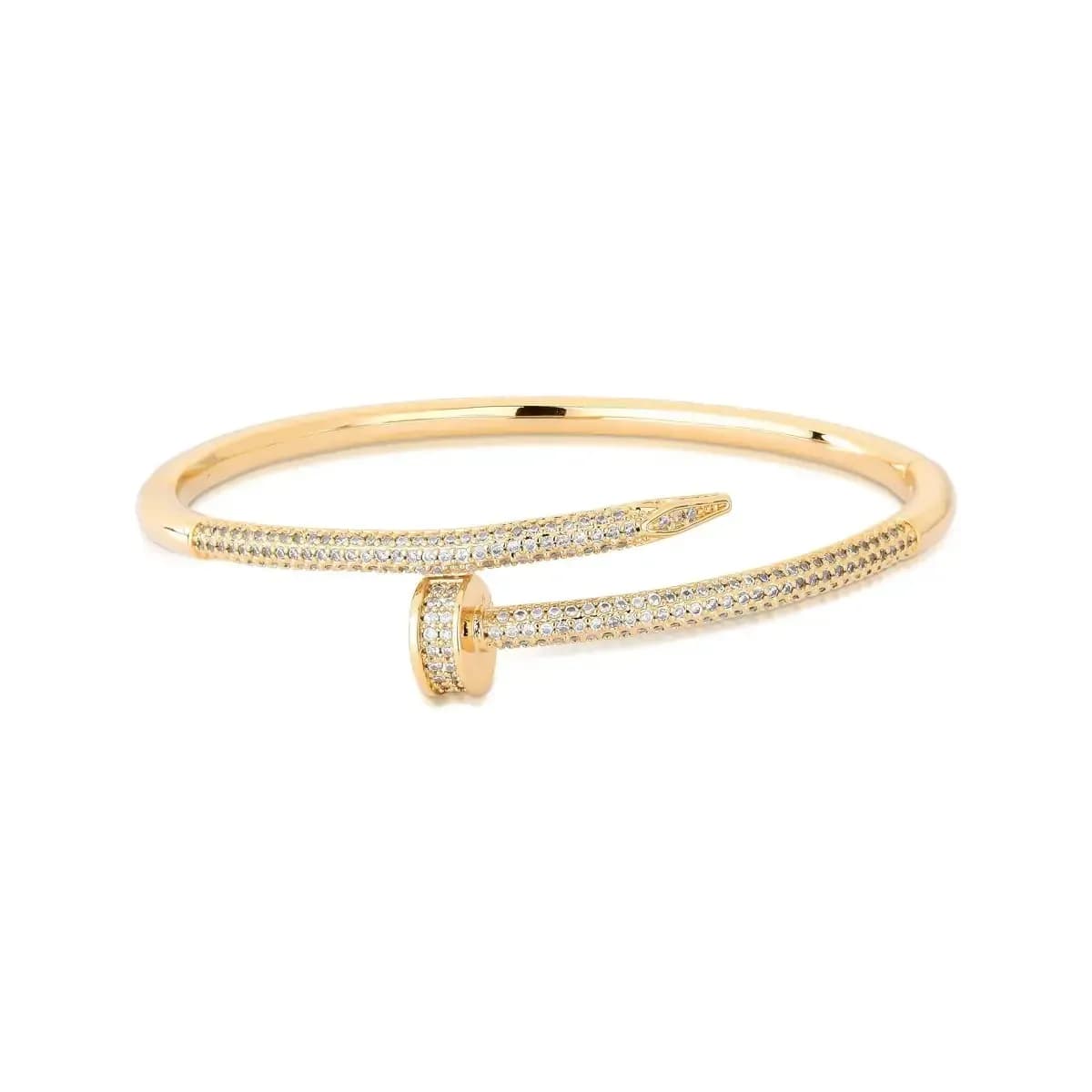 BRACELETE PREGO CRAVEJADO COM ZIRCÔNIAS