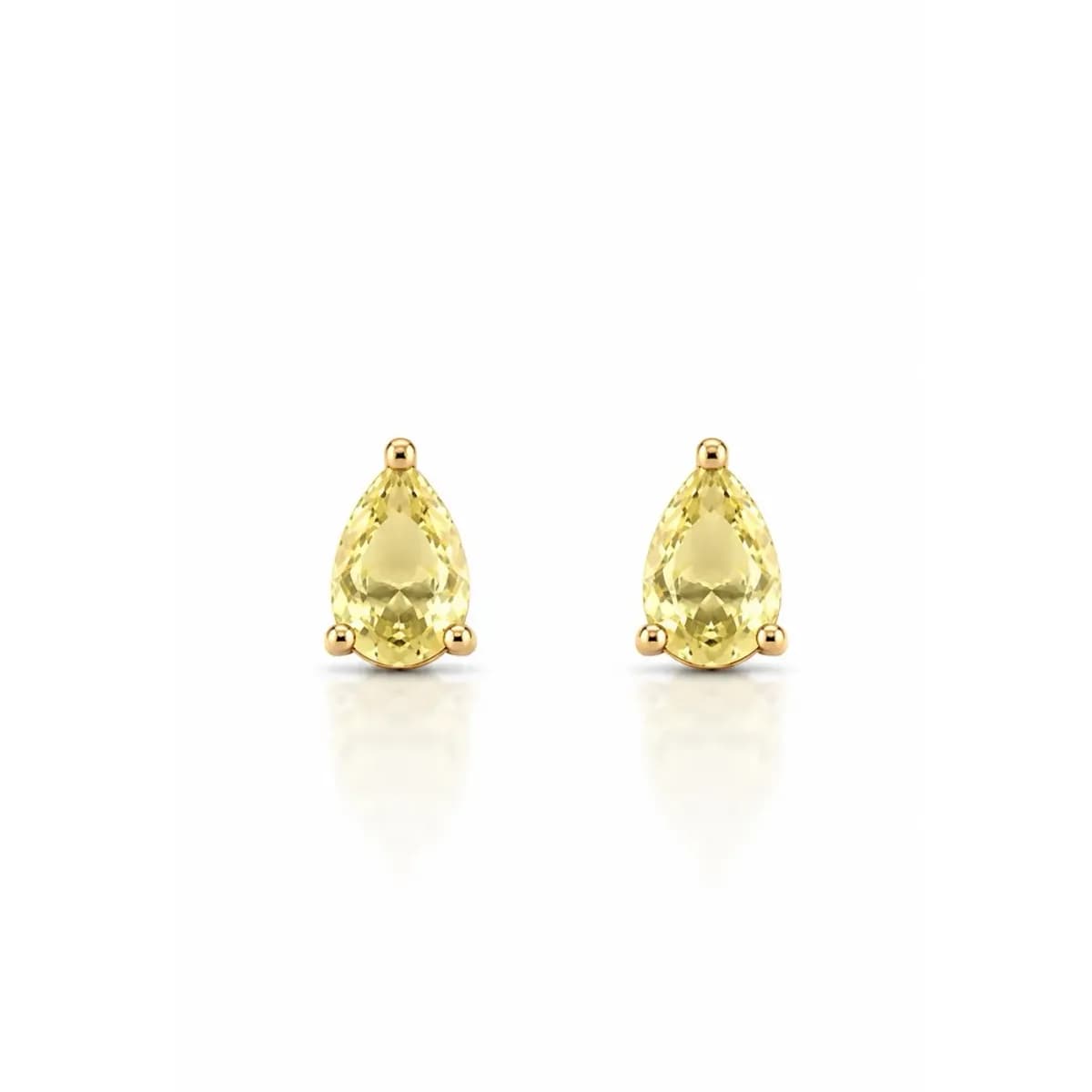 BRINCO GEMA GOTA MÉDIA  — Ban. Dourado / Amarelo