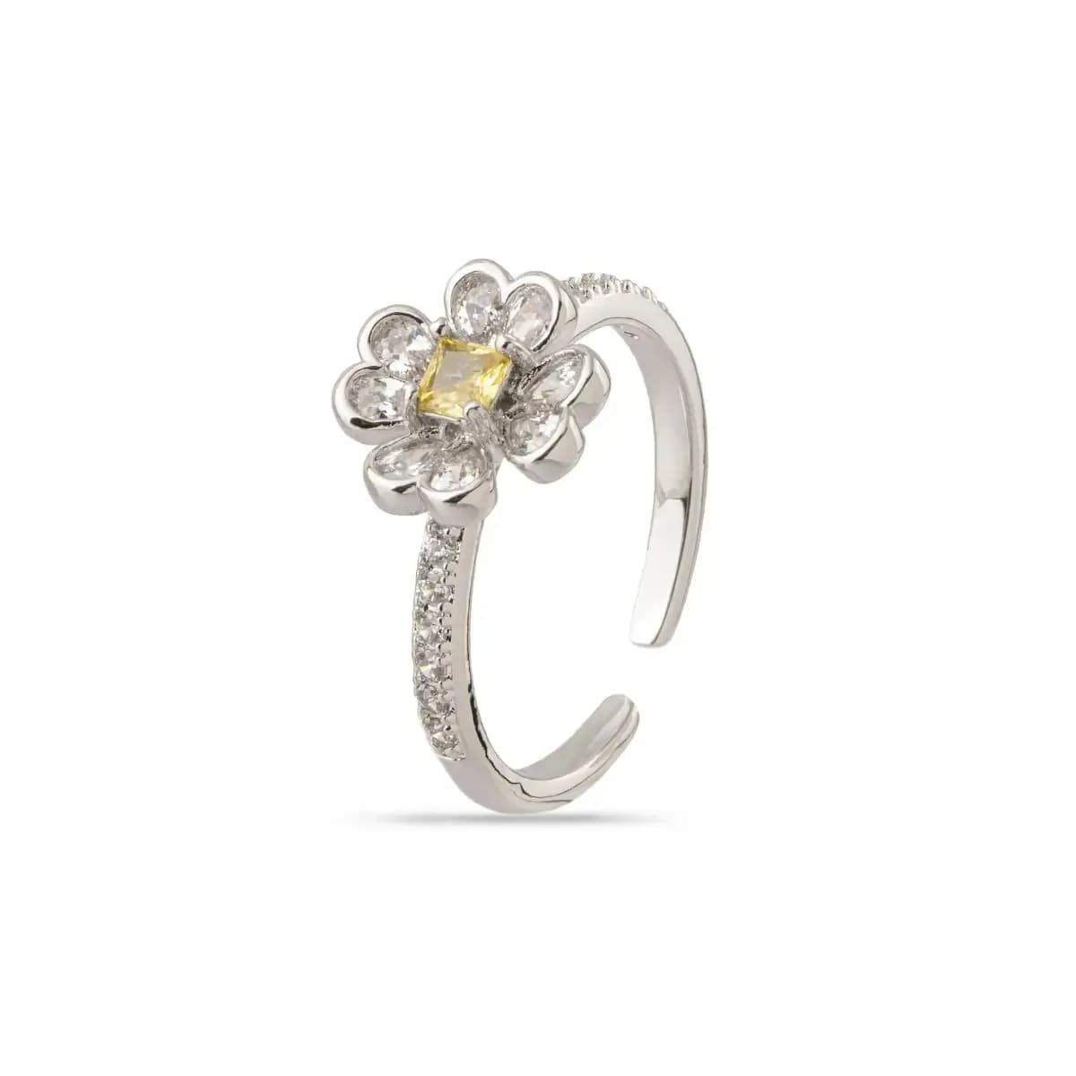 ANEL DAISY SHINE CRAVEJADO COM ZIRCÔNIAS - AJUSTÁVEL