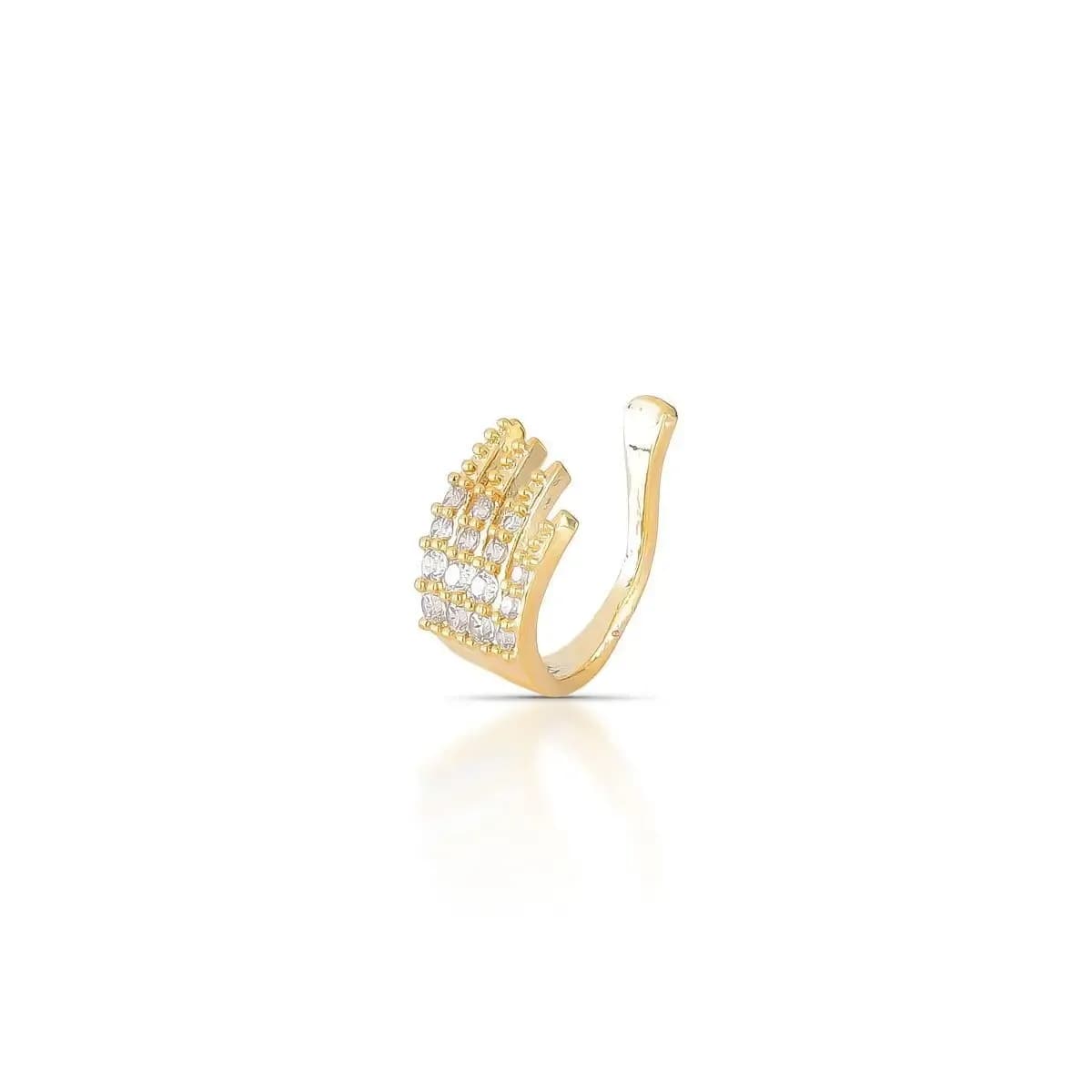 PIERCING FAKE CLAWS CRAVEJADO COM ZIRCÔNIAS