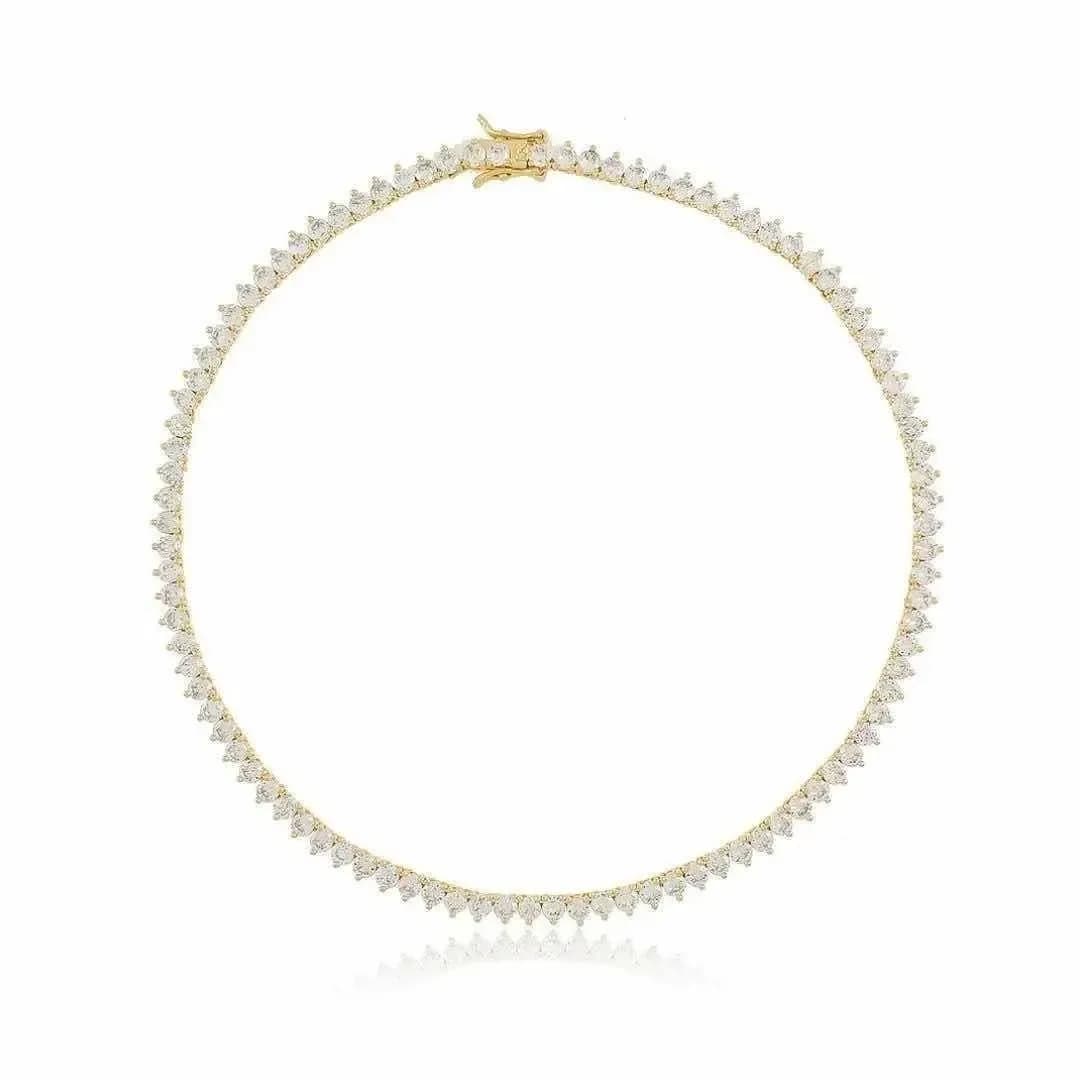 COLAR RIVIERA CRISTAL 4MM TRÊS GARRAS 43CM