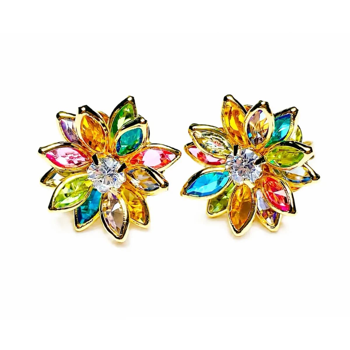 BRINCO FLOWER COLORS- PINO PRATA 925