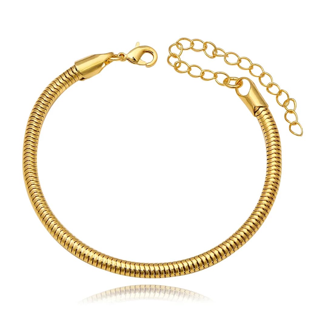 Pulseira Rabo de Rato Folheado a Ouro 18K