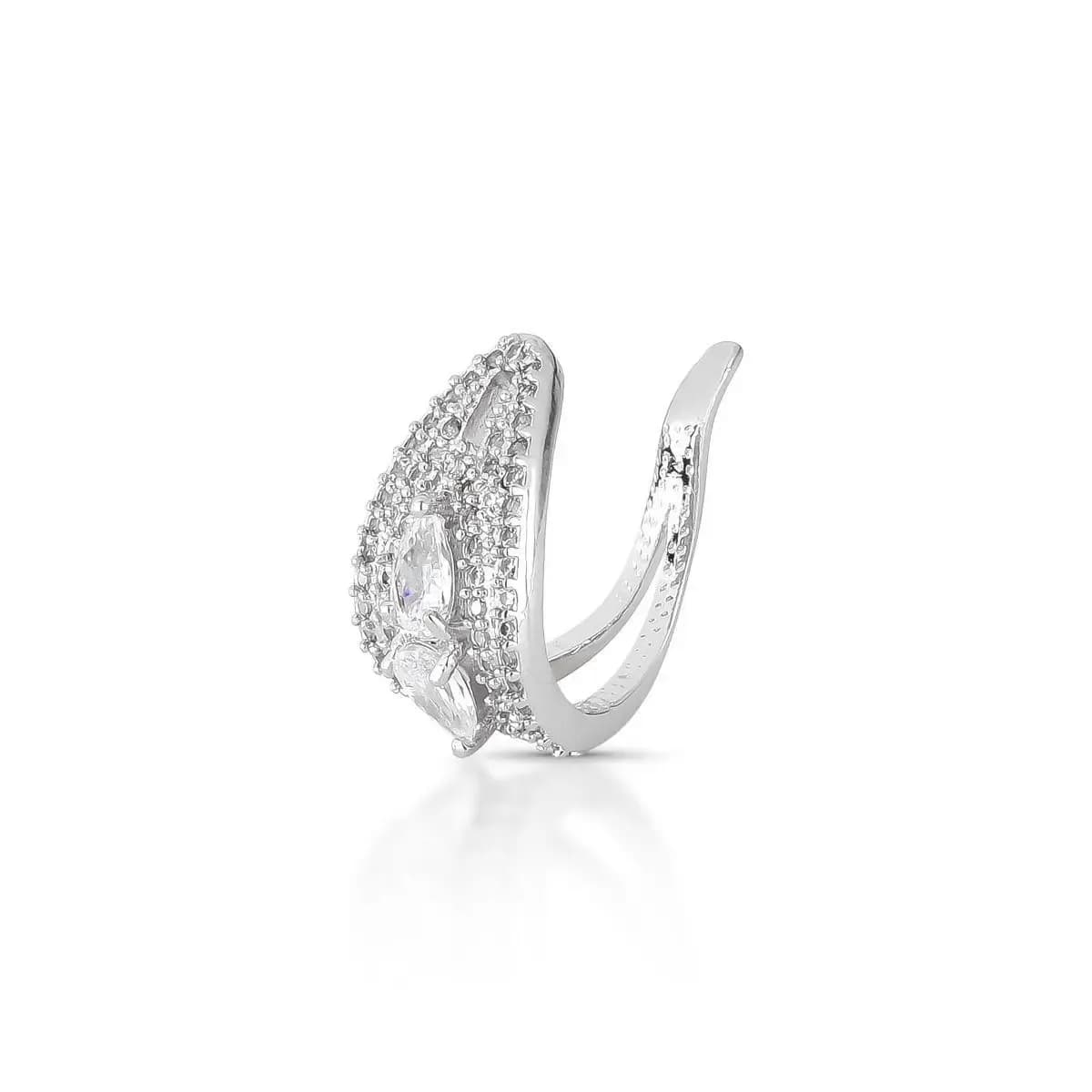 PIERCING FAKE LUXO GLAMOUR CRAVEJADO COM ZIRCÔNIAS