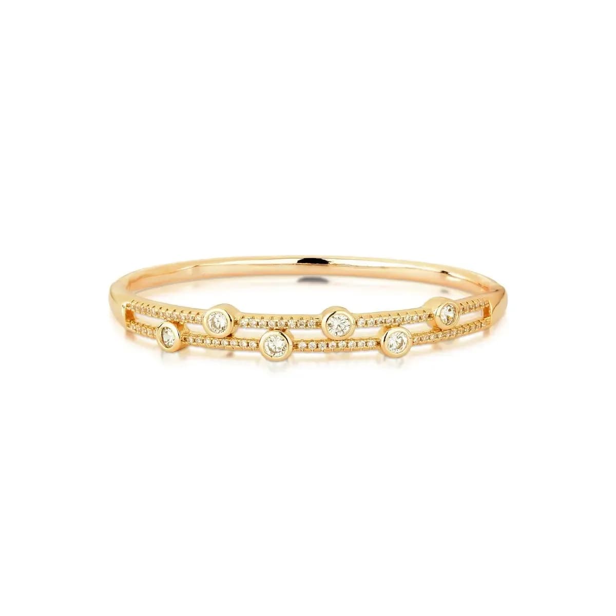 BRACELETE DUO LINE COM PONTOS DE LUZ