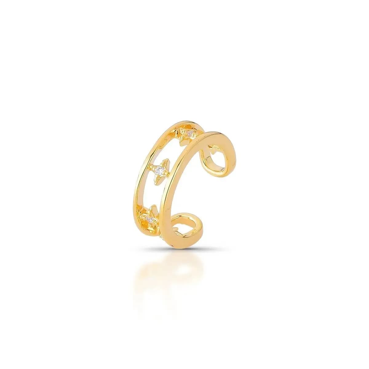 PIERCING FAKE STARS COM MICRO ZIRCÔNIAS