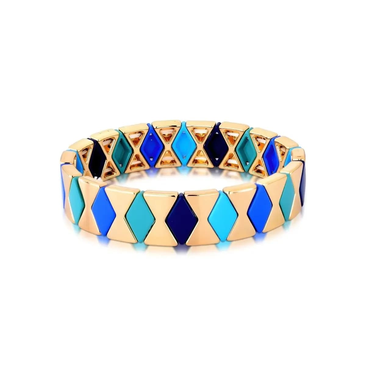 PULSEIRA ELÁSTICA EM RESINA GEO COLORS - SEM GARANTIA