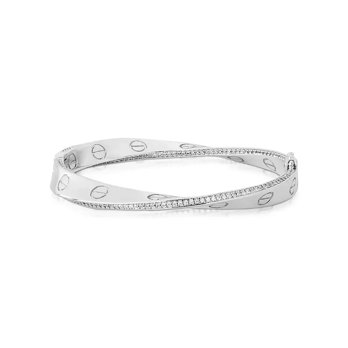 BRACELETE TORCIDINHO CRAVEJADO CRISTAL