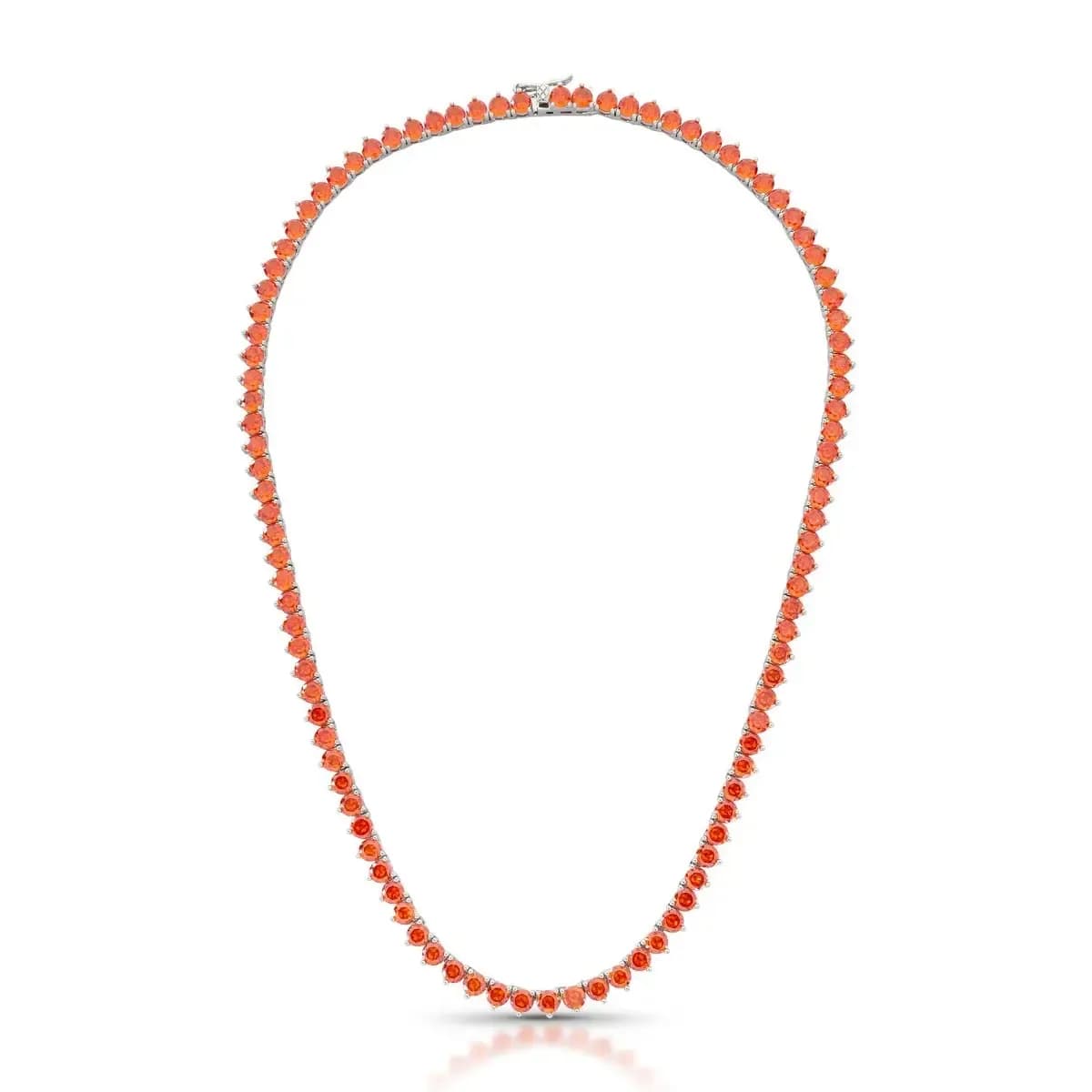 COLAR RIVIERA LARANJA APEROL 4MM TRÊS GARRAS 43 CM