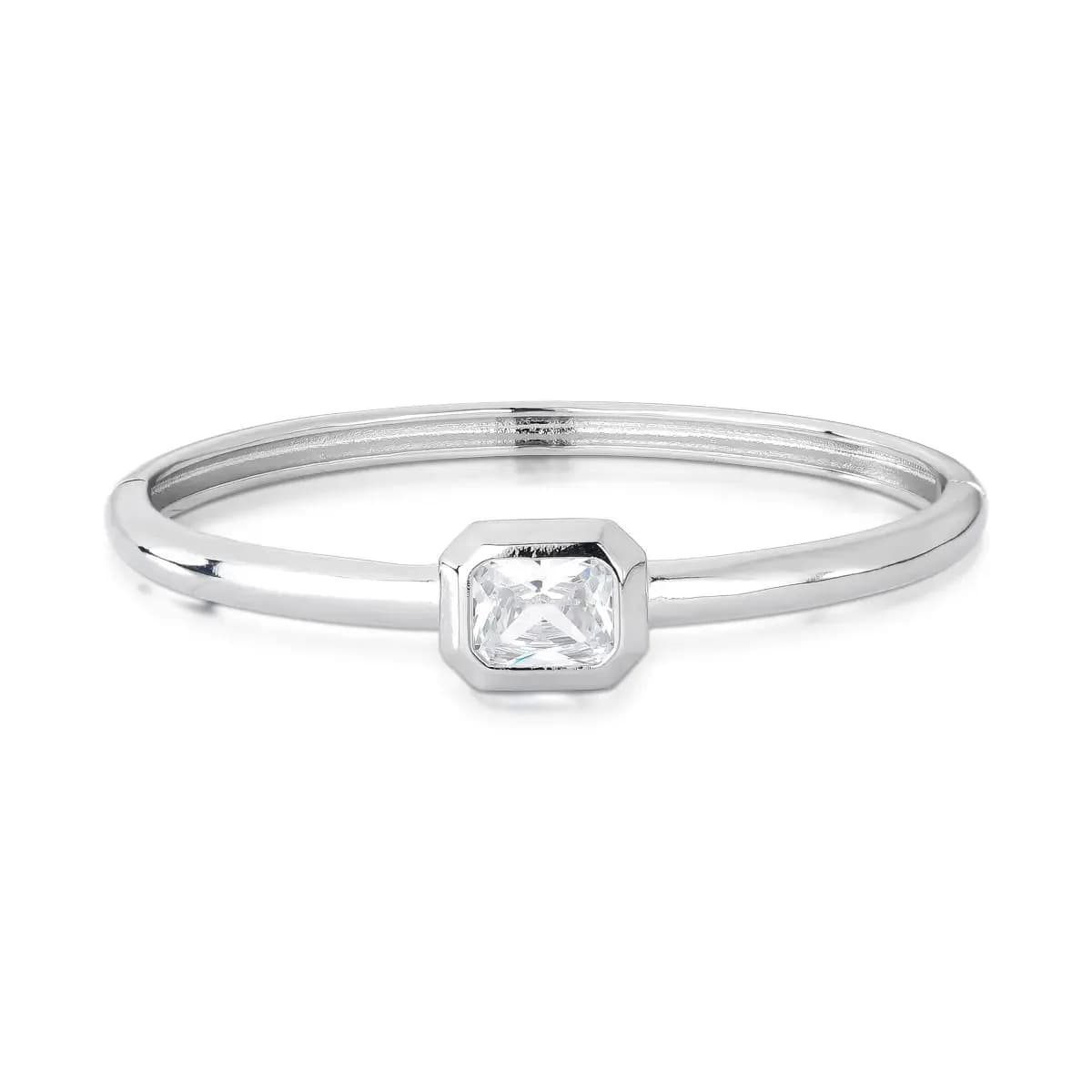 BRACELETE ZIRCÔNIA OCTOGONAL RETANGULAR CENTRAL