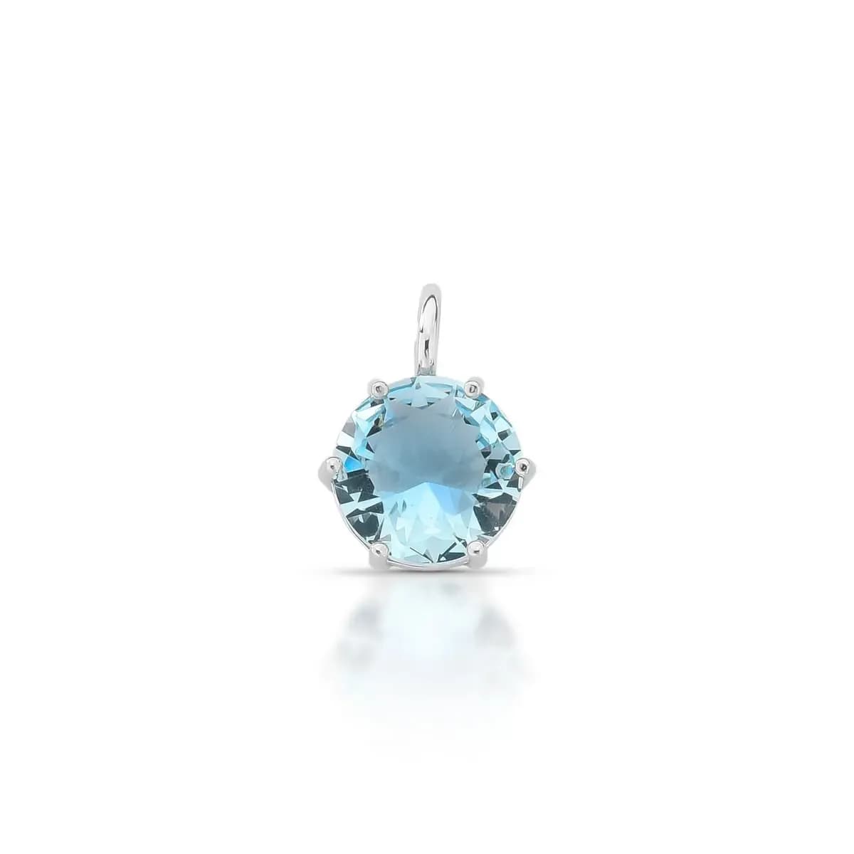 PASSANTE PONTO DE LUZ 11 MM- 6 GARRAS — Ban. Ródio Branco / Azul Ciano