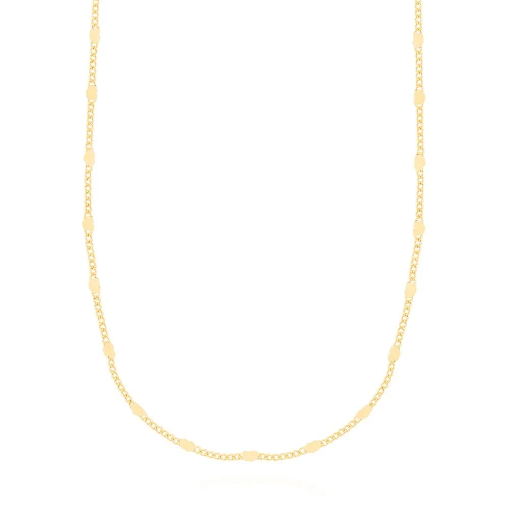 Colar Choker com Coração Amassado Semijoia Ouro 18K