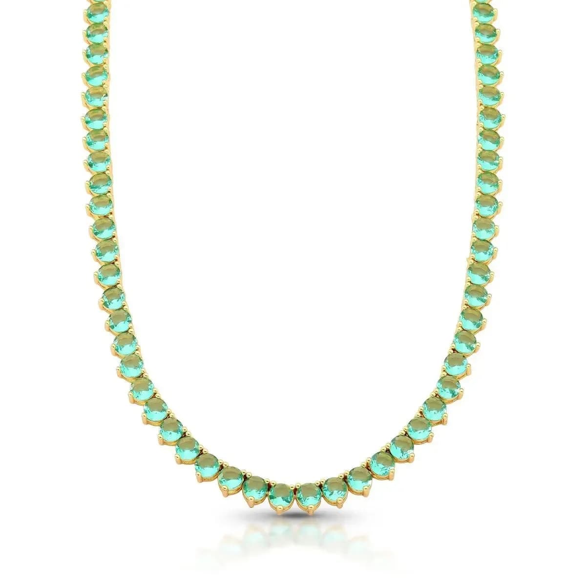 COLAR RIVIERA CRISTAL 4MM TRÊS GARRAS 43CM