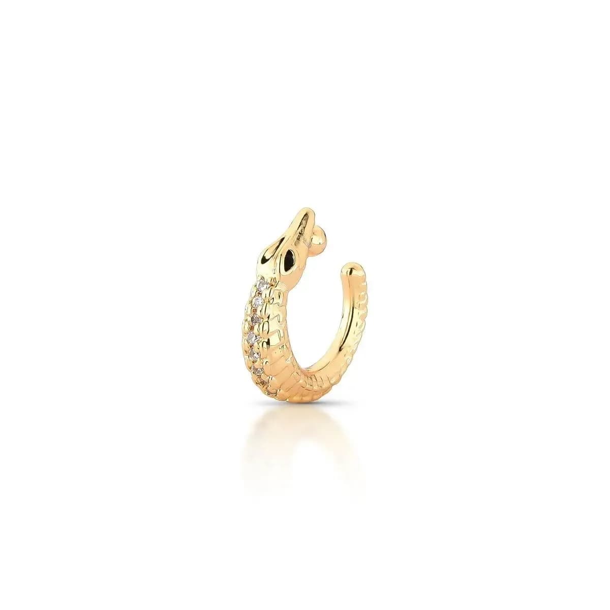 PIERCING FAKE ALLIGATOR CRAVEJADO COM ZIRCÔNIAS