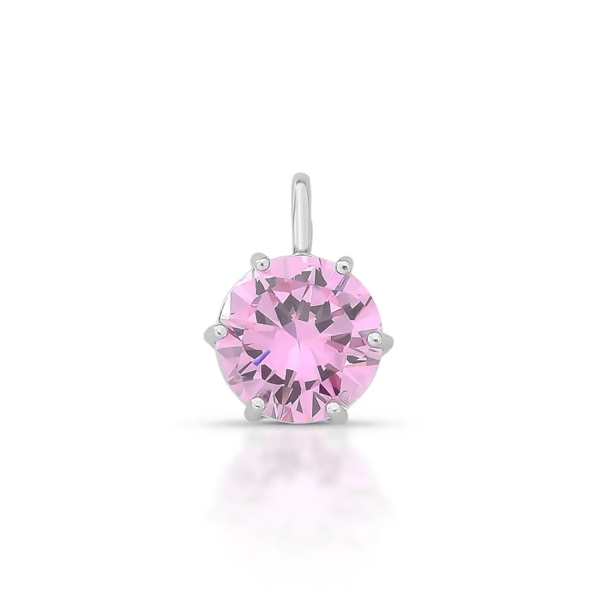 PASSANTE PONTO DE LUZ 11 MM- 6 GARRAS — Ban. Ródio Branco / Rosa claro
