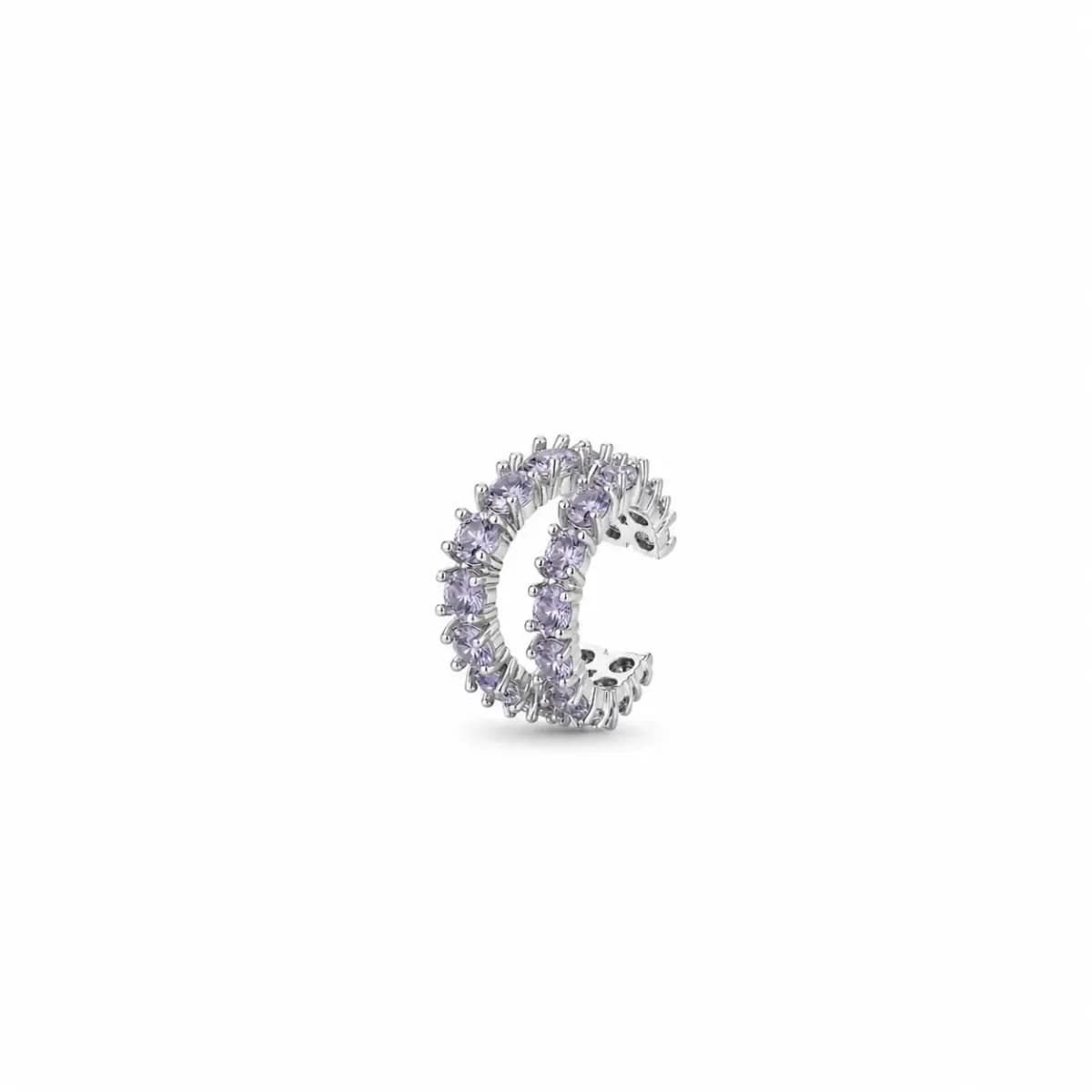 PIERCING FAKE DUO LUX — Ban. Ródio Branco / Kunzita