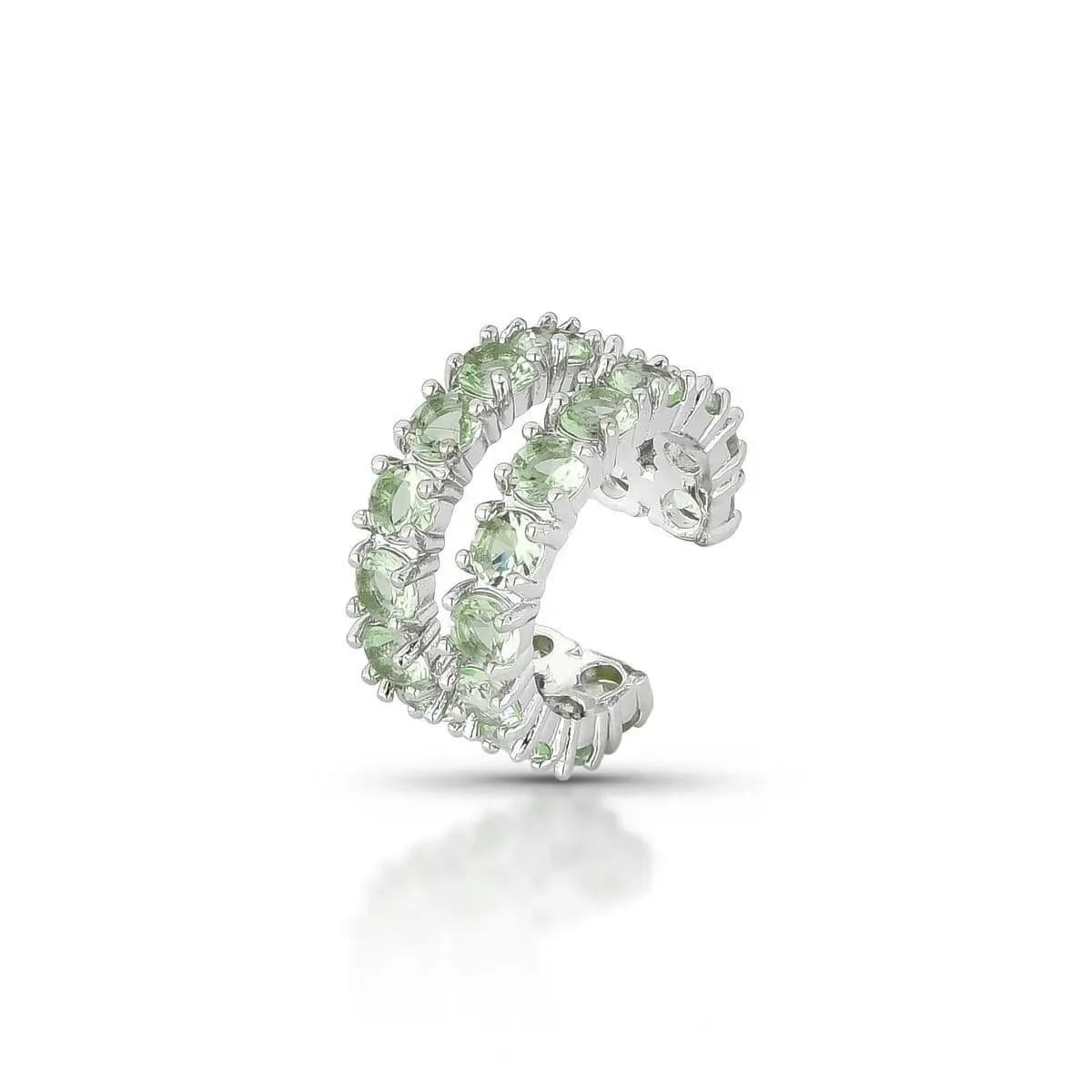 PIERCING FAKE DUO LUX — Ban. Ródio Branco / Verde claro