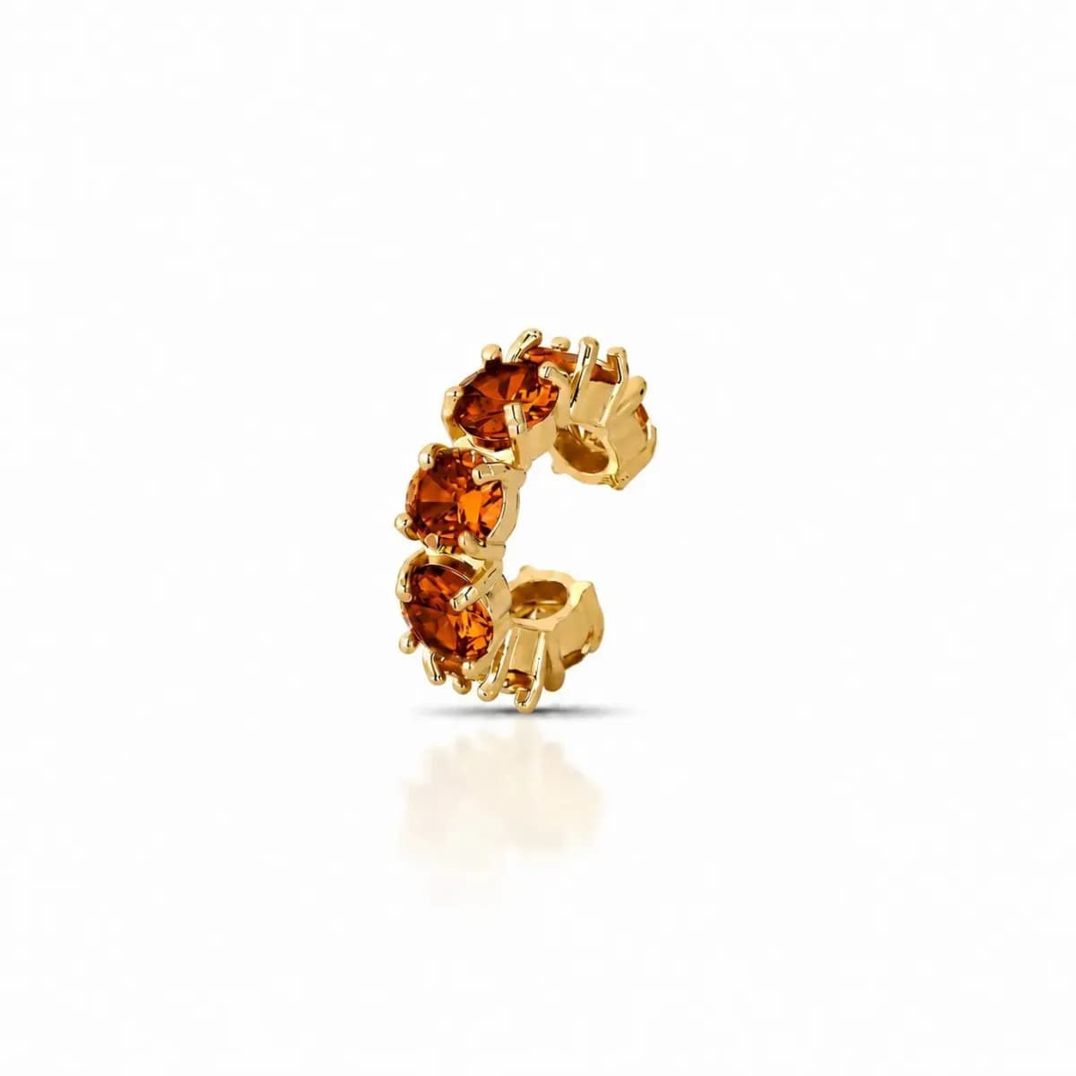 PIERCING CRAVEJADO RIVIERA 5 MM — Ban. Dourado / Aperol escuro