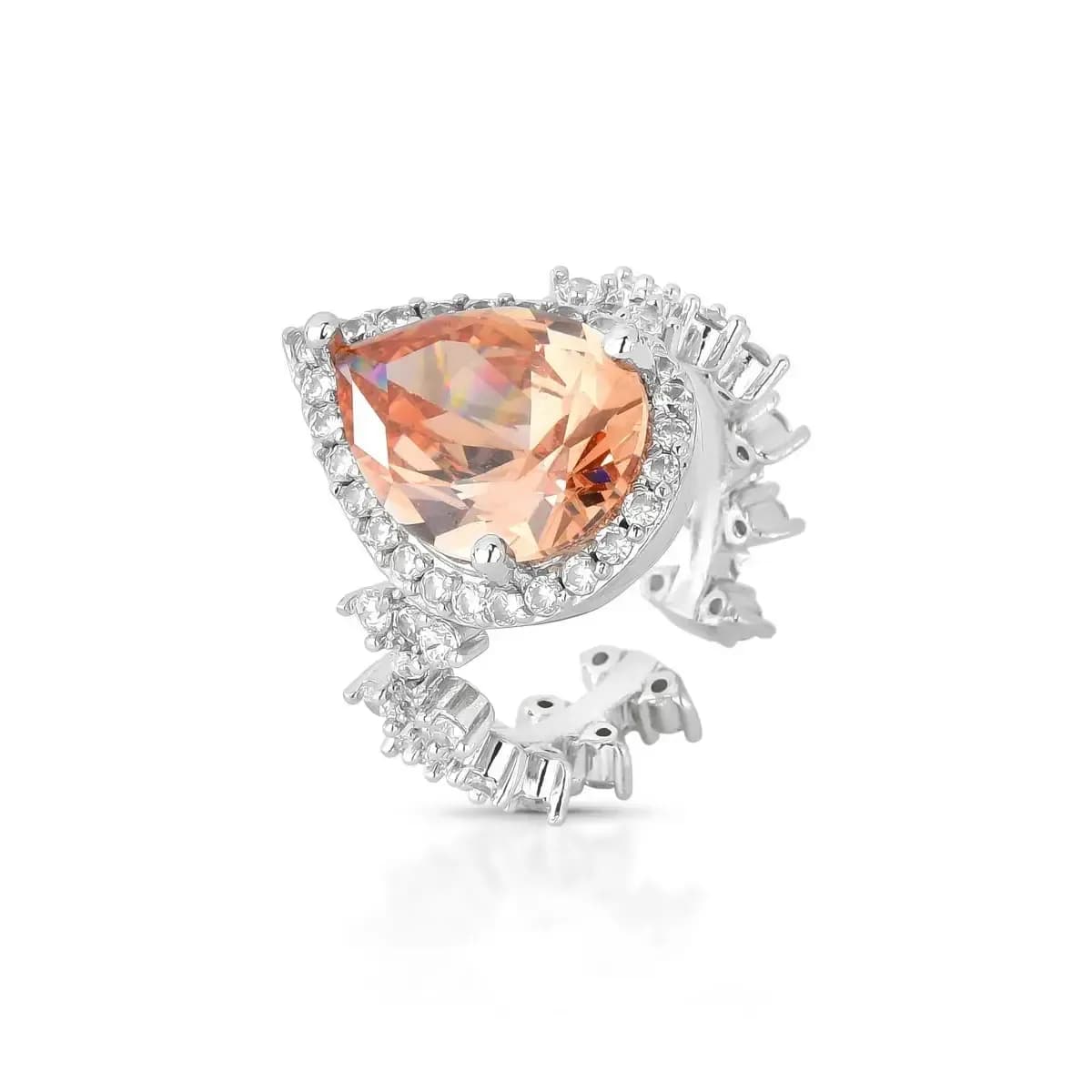ANEL GOTA MAJESTY CRAVEJADO COM ZIRCÔNIAS - SEM AJUSTE
