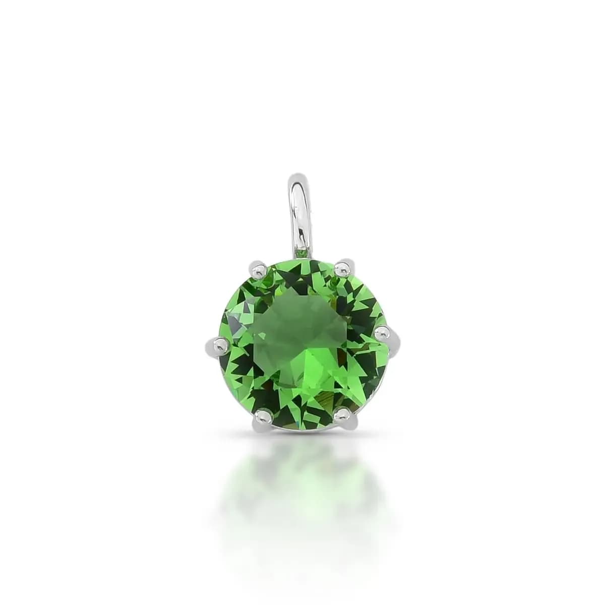 PASSANTE PONTO DE LUZ 11 MM- 6 GARRAS — Ban. Ródio Branco / Verde claro