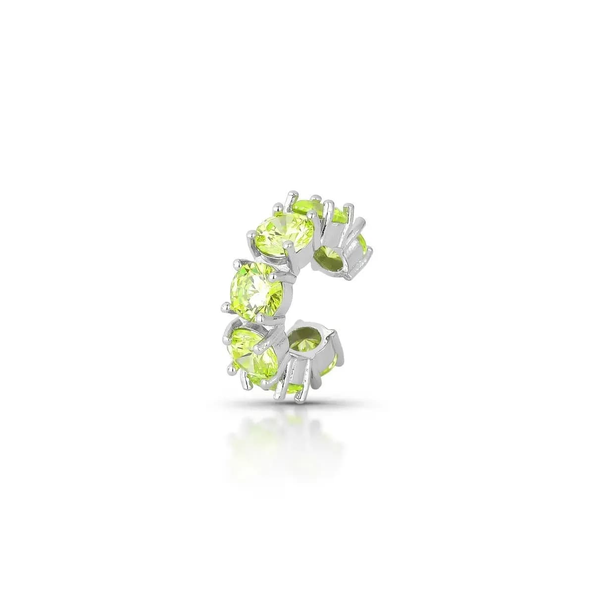 PIERCING CRAVEJADO RIVIERA 5 MM — Ban. Ródio Branco / Limoncello