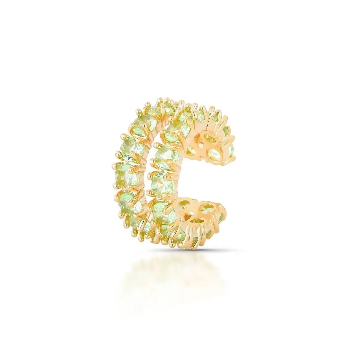 PIERCING FAKE DUO LUX — Ban. Dourado / Verde claro